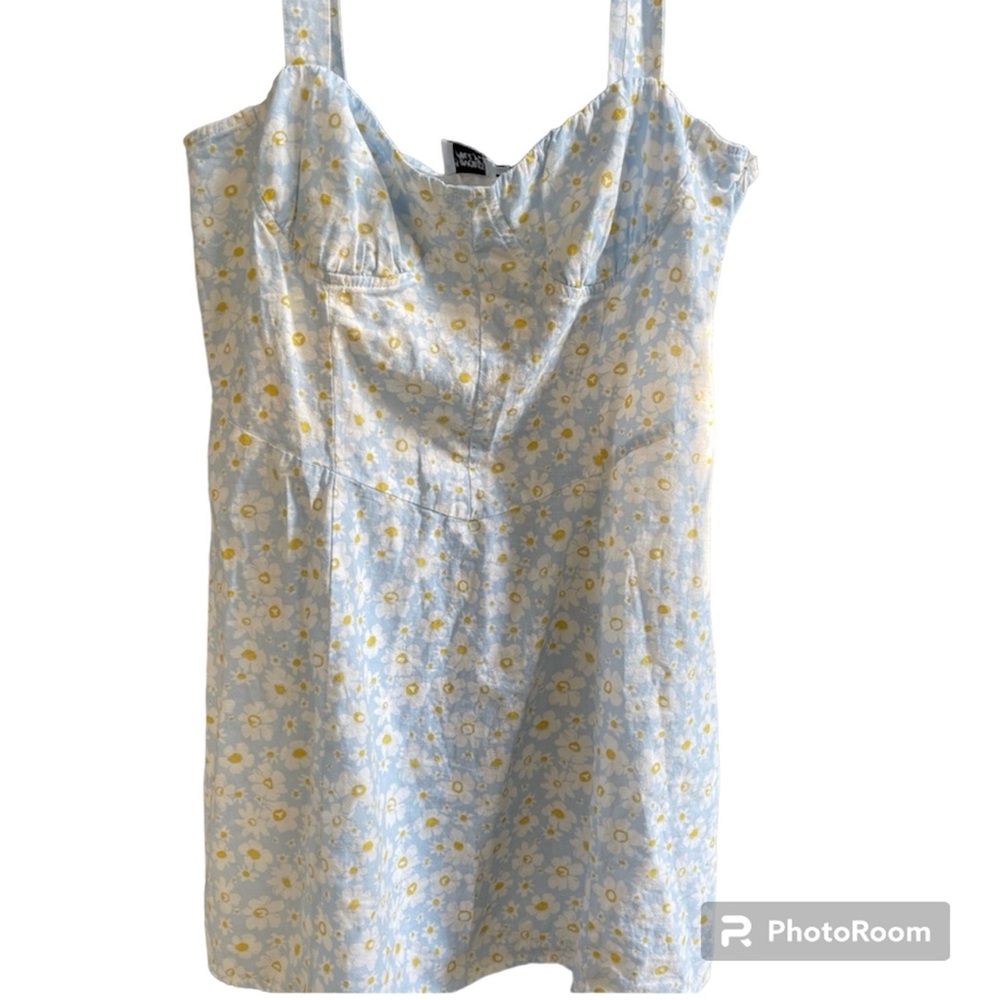 PRINCESS POLLY Light Blue with Daisy Dress Sun Boho Trendy Size 10